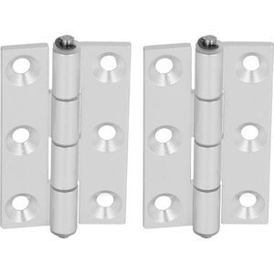 Plat Scharnier 2 Stuks Verdikte Aluminium Vouwscharnier - Met Rvsbusas - Koop Nu! .