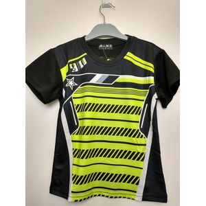 Jongens T-shirt Max geel zwart wit grijs 98/104