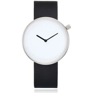 LGT JWLS Minimalistisch Dameshorloge - Grote Wijzerplaat van 40mm - Zwart, Zilver, Wit