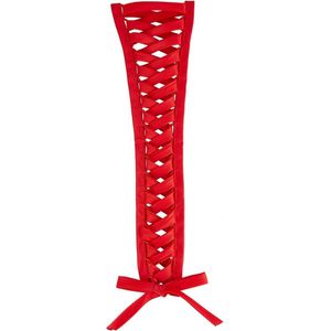 EGoods - Rode korsetset met verstelbare satijnen achterkant en ritssluiting - Ideaal voor bruidsjurk - Korset met lussen