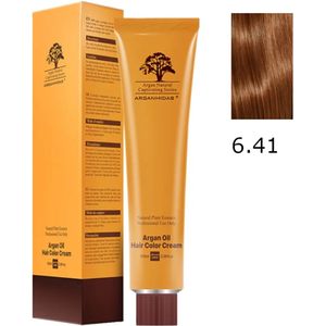 Arganmidas Marokkaanse Arganolie Haarkleur Crème 6.41 / Haarkleur Donker As Koper Blond 100 ml