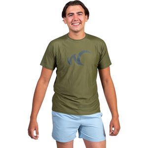 Watrflag Rashguard Cadiz - Heren - Groen - UV beschermend surf shirt regular fit M