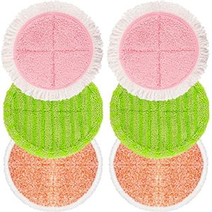 Vervangende Microvezel Mop Pads voor Stoomreiniger - 6 Stuks inclusief Zachte en Schrob Pads
