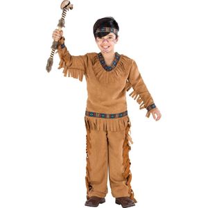 dressforfun - jongenskostuum indiaan eenzame wolf 140 (10-12y) - verkleedkleding kostuum halloween verkleden feestkleding carnavalskleding carnaval feestkledij partykleding - 300589