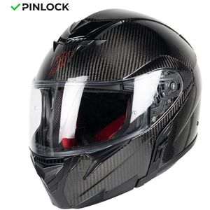 Motor Modulaire Modulaire helm ADRON CARBON EVO Zwart Glanzend S van MOTOBLOUZ