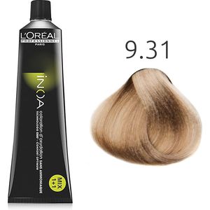 L'Oréal - INOA - 9.31 Zeer Licht Goud Asblond - 60 gr