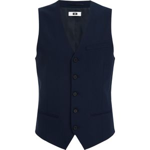 WE Fashion Heren slim fit gilet met stretch