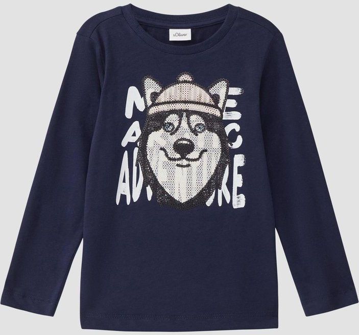 T-shirt - Longsleeve - Met Glinsterende Pailletten - Regular Fit