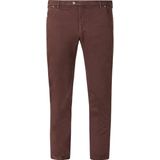 Charles Colby +FIT Collectie loose fit broek BARON LESLIE Plus Size met all over print donkerrood