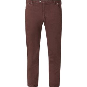 Charles Colby +FIT Collectie loose fit broek BARON LESLIE Plus Size met all over print donkerrood