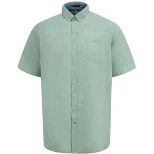 D555 Falmouth-2 Overhemd Mint Linnen-Mix Big Men Size 4XL