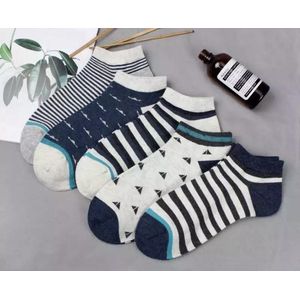 Jongenssokken - Herensokken - Damessokken - set van 5 paar - Enkelsokken - Multipack - Maat 36-41