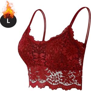 Livano BH Zonder Beugel - Zonder Bandjes - Push-up Bh's - Comfort Beha - Comfortabel - Sterk - Rood - Maat L