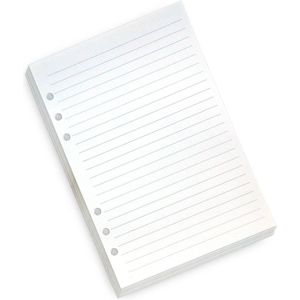 A5 6-rings planner-inzetstukken - 20,7 x 14,1 cm - Dikke crèmekleurige gestippelde losse bladen, geschikt voor A5-papier, 6 gaten, 80 vellen, Lijnpagina