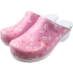 Medische klompen - Damesklompen - Roze met madeliefjes - maat 36