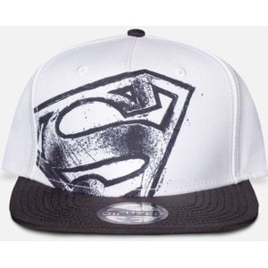 DC Comics Superman - Graffiti Logo Snapback Pet - Wit/Zwart