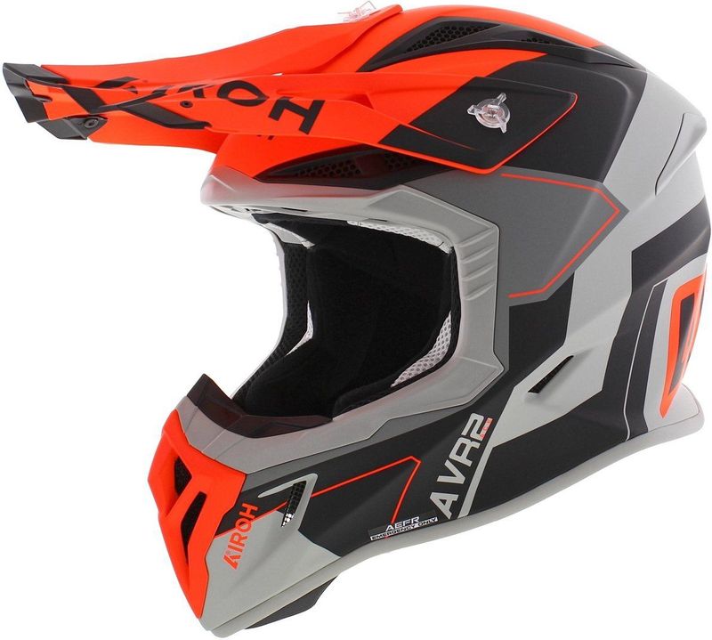 Airoh - Aviator Ace 2 - Crosshelm - Mat Zwart Grijs Oranje