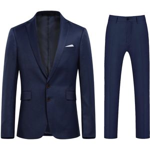 Allthemen Heren Twee knoops Pak Middenspleet - Tonsurton pantalon met 9 utility zakken -XS