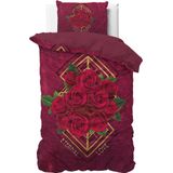 Sleeptime - Dekbedovertrek Eternal Love - Rood - 140x200/260 + 1 Kussensloop 60x70