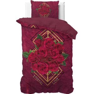 Sleeptime - Dekbedovertrek Eternal Love - Rood - 140x200/260 + 1 Kussensloop 60x70