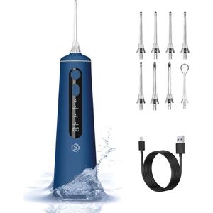 Equivera Waterflosser - Monddouche - Elektrisch Flosapperaat - Water Flosser - Waterflosser Draadloos - Water Flosser Draadloos - Draadloos en Oplaadbaar - Must have voor uw hygiëne!