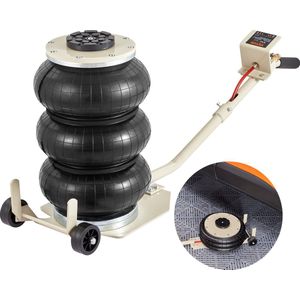 VEVOR Pneumatische Air Jack 3t Wit Triple Bag Air Jack 140-450mm Lift Hoogte Airbag Air Jack Lange Steel 5 Minuten Lift Air Jack Car Jack voor Suv, Truck, Auto, Etc.