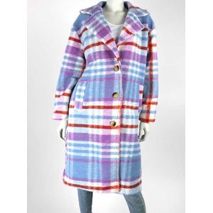 Jas Jady - Geblokt - Paars en Blauw - One Size