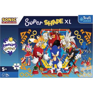 Trefl - Puzzles - ""104 XL Super Shape"" - Sonic's World / SEGA Sonic Hedgehog_FSC Mix 70%