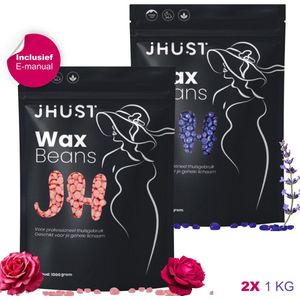 JHust® Wax Bonen 2KG Rose + Lavendel - Wax Beans - Wax Parels - Wax Korrels - Waxparels - Harskorrels - Hars korrels - Wax ontharen - Wax Pearls - Hars bonen - Hard Wax Beans - Wax - Wax Parels - Hars parels - Kerstcadeau voor vrouwen