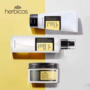 Herbicos Advanced Snail Mucin bundel Slakken serum ||| Advanced Snail 96 Mucin Power Essence - Advance Snail 92 All in one Cream - Advanced Snail Mucin Gel Cleanser ||| Korean Skincare - K beauty - Gezichtscrème - Serum - Slakenslijm - Snail Serum -