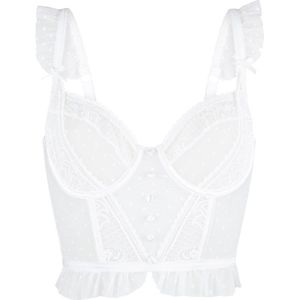 Lingadore - Bustier - Zwart - Semi-transparant Kant - Met Beugel