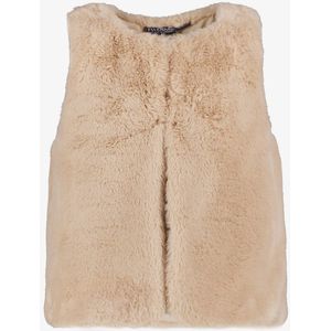 TwoDay meisjes gilet van imitatiebont beige - Maat 134/140