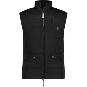 SuperRebel ANTHONY_ – Bodywarmer heren – Zwart – Winddicht en lichtgewicht – Met ritszakken – Outdoor casual