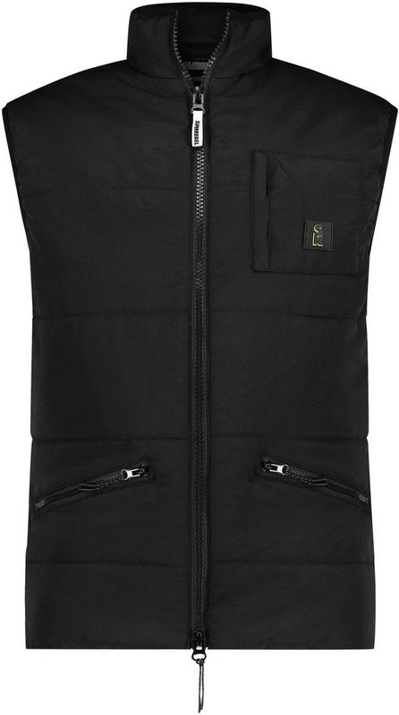 SuperRebel ANTHONY_ – Bodywarmer heren – Zwart – Winddicht en lichtgewicht – Met ritszakken – Outdoor casual