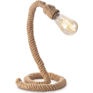 Home Sweet Home - Landelijke Tafellamp Pier Rope - 20/20/35cm - Bedlampje