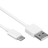 USB-C naar USB-A kabel - USB2.0 - tot 2A / wit - 0,10 meter