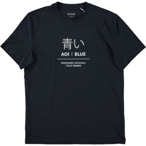 Mustang T-shirt Alex C Print donkerblauw maat L