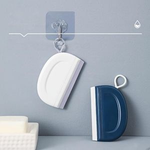 Waterschraper-2 stuks pakket-wit en blauw-badkamer glas reinigen rubber gereedschap-multifunctionele mini-schraper