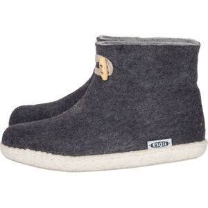 Vilten damesslof High Boots grey Colour:Donkergrijs/ Lichtgrijs Size:38.5