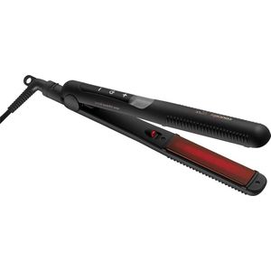 Haarstyling tool - straightening ijzer - zwart/brons - 46W - 25m
