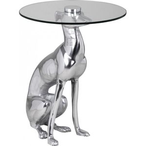 Nancy's Honden Bijzettafel - Bijzettafels - Decoratie - Design - Beeld - Aluminium - Zilver