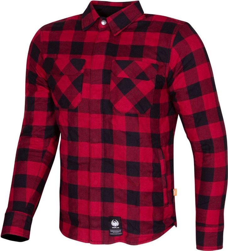 Merlin - Sherbrook D30 - Motorshirt - Zwart Rood - Single Layer