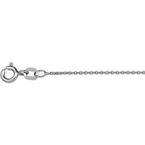 Glams Ketting Anker Plat 1,2 mm 42 cm - Zilver