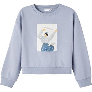 Name it Kinderkleding Meisjes Losse Korte Sweater Tanise Eventide - 158/164