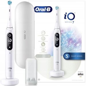 Oral-B iO Series 7 - Elektrische Tandenborstel - White Alabaster - AI Technologie - 5 Poetsmodi