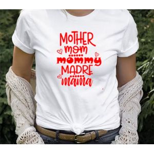 Tshirt - Mama - Moederdag - Rood - Unisex - Maat M