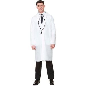 Karnival Costumes Doktersjas Heren Lange Mouw Kostuum Heren Carnavalskleding Heren Verkleedkleren Volwassenen - Polyester - Wit - 1-Delig Jas - Maat L