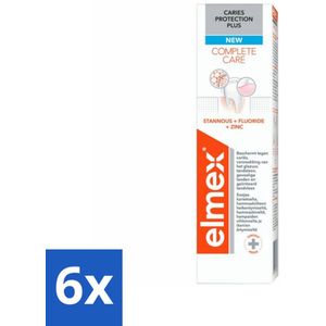 6 x Elmex - Tandpasta - Caries Protection Plus - Complete Care - 75 ml - Tandpasta - Caries Bescherming - Tandvlees - Tandglazuur - Mondverzorging