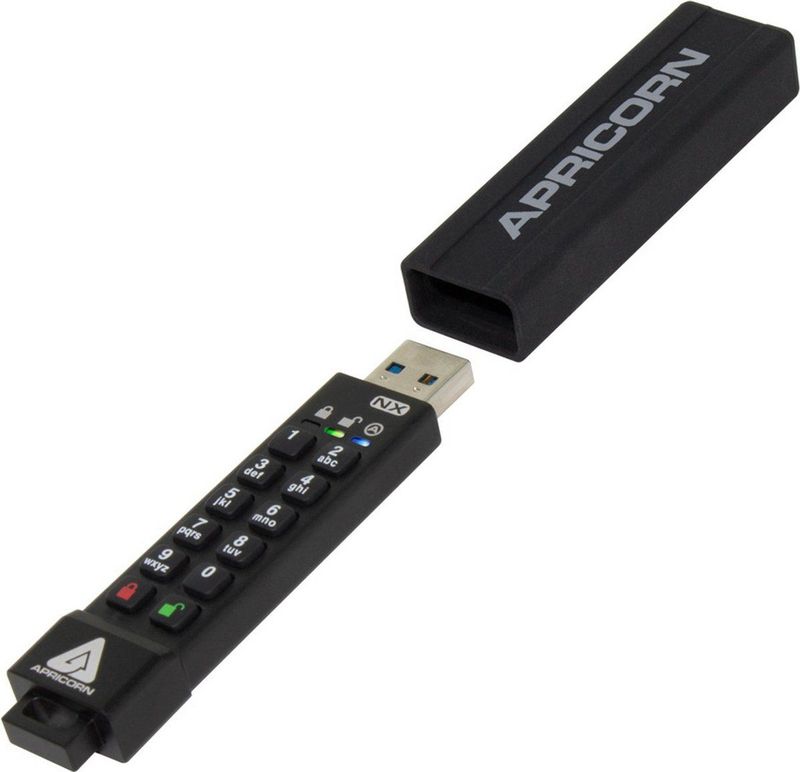 Apricorn - ASK3-NX - USB-stick - 256GB - Vergrendeling met Pincode