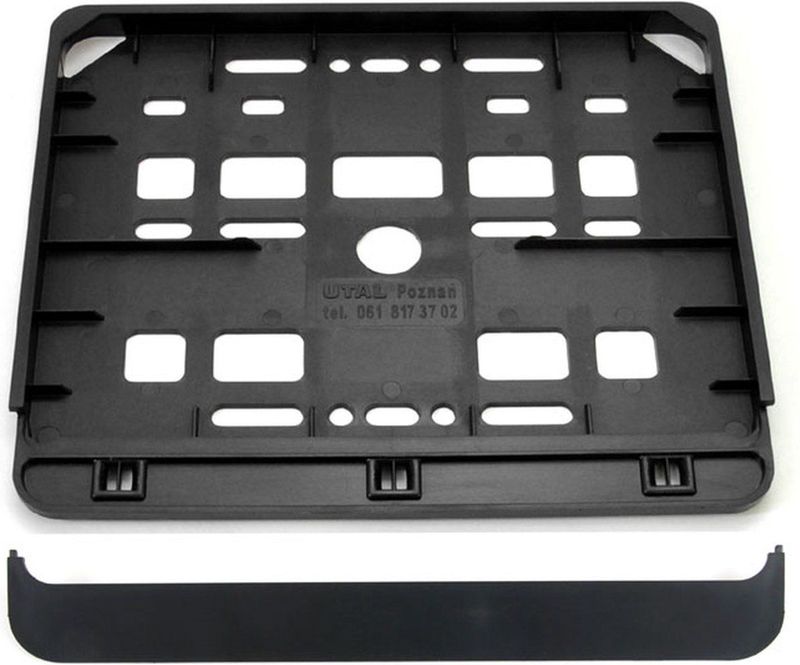 AMiO - Universele Kentekenplaathouder - Klein - Zwart - Kunststof